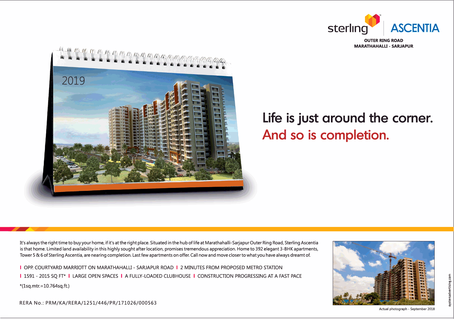 Grab the right time to buy your home at Sterling Ascentia in Bangalore